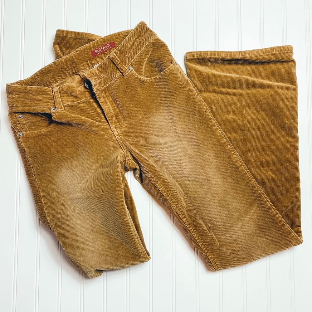 Buffalo By David Bitton Tan Corduroy Bootcut Pants